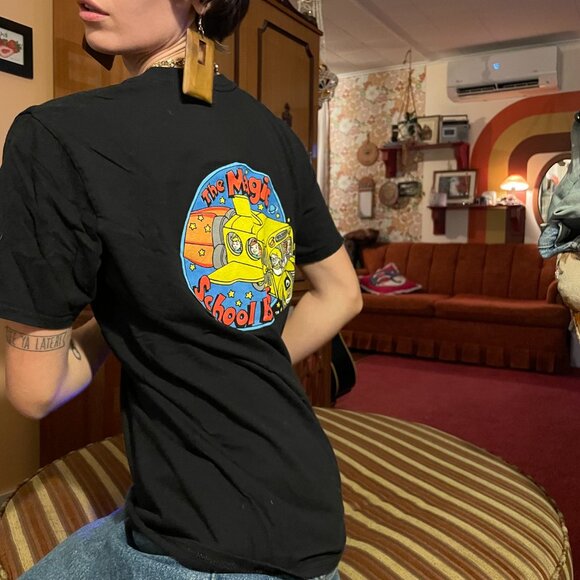 Black double graphic Magic school bus short sleeved shirt! - Picture 5 of 13